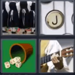 4 fotos 1 palabra dados guitarra