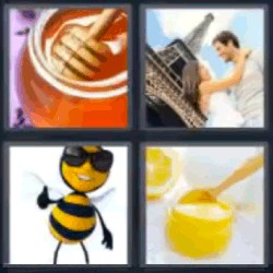 4 fotos 1 palabra abeja